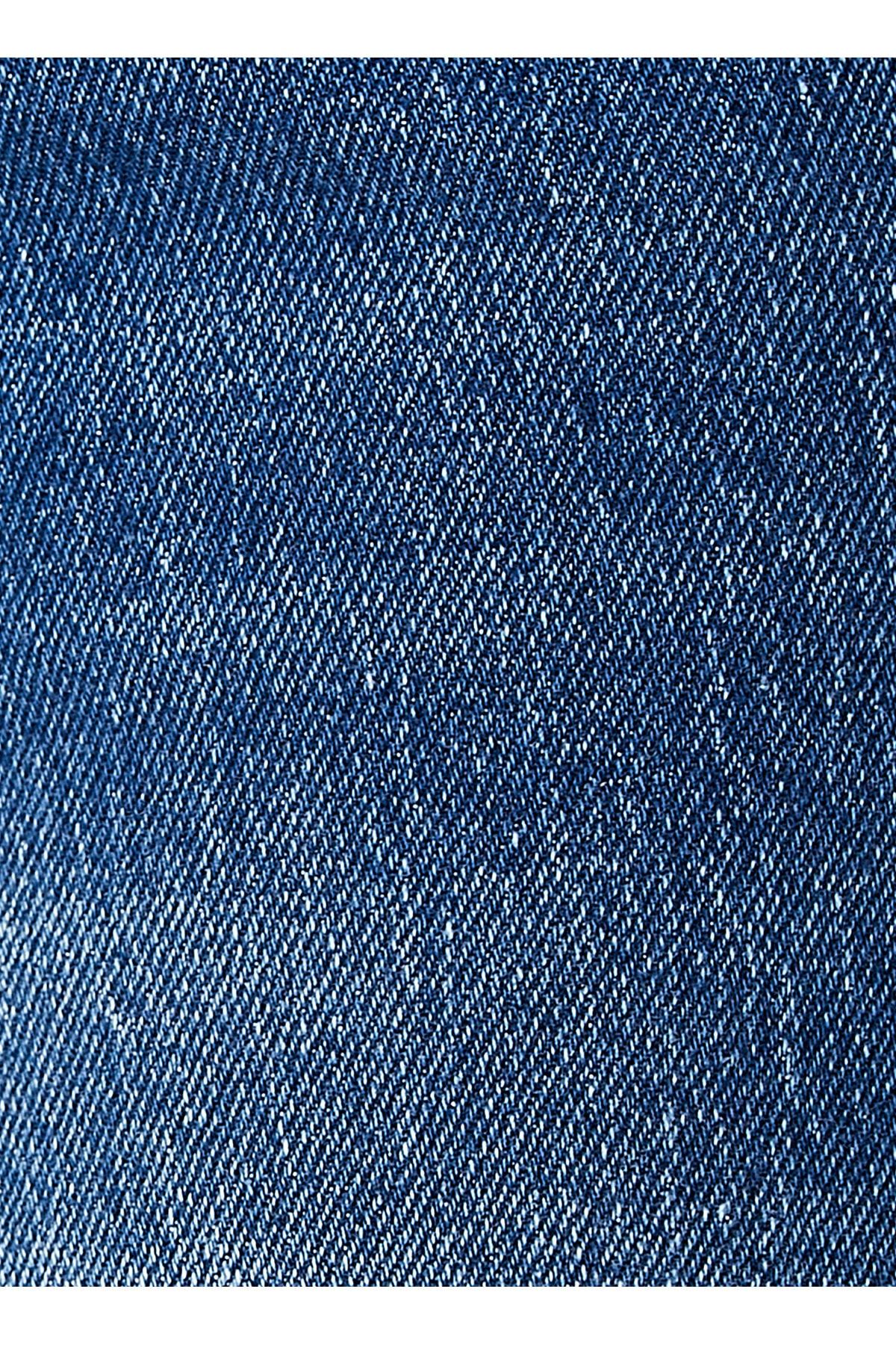 Yüksek Bel Boru Paça Dar İndigo Kadın Denim Pantolon 4WAL40039MD Yüksek Bel Boru Paça Dar İndigo Kadın Denim Pantolon 4WAL40039MD
