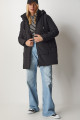 Kadın Siyah Kapüşonlu Oversize Şişme Mont DD01245 Kadın Siyah Kapüşonlu Oversize Şişme Mont DD01245