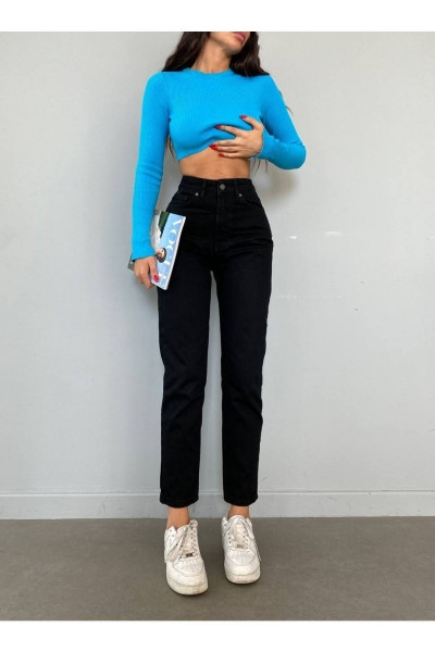 Maria Solmayan Siyah Yüksek Bel Mom Jeans (1 BEDEN KÜÇÜK ALIN) Maria Solmayan Siyah Yüksek Bel Mom Jeans (1 BEDEN KÜÇÜK ALIN)