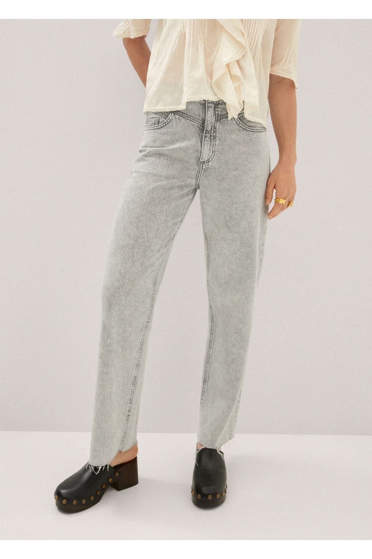 Yıpranmış Paçalı Wideleg Jean Yıpranmış Paçalı Wideleg Jean