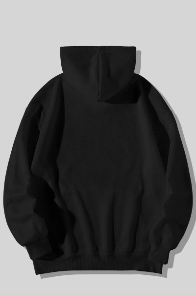 Ying Yang Kedi Baskılı Unisex Siyah Kanguru Cepli Kapüşonlu Sweatshirt Hoodie Ying Yang Kedi Baskılı Unisex Siyah Kanguru Cepli Kapüşonlu Sweatshirt Hoodie