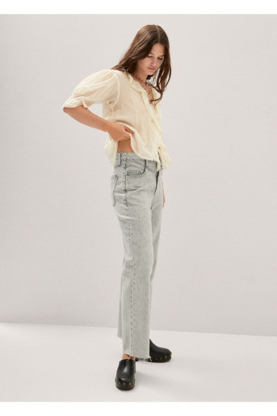 Yıpranmış Paçalı Wideleg Jean Yıpranmış Paçalı Wideleg Jean