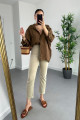 Mona Bej Mom Jean Kadın Boyfriend Yüksek Bel Likralı Kot Pantolon Mona Bej Mom Jean Kadın Boyfriend Yüksek Bel Likralı Kot Pantolon
