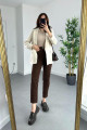 Mona Kahverengi Mom Jean Kadın Boyfriend Yüksek Bel Likralı Kot Pantolon Mona Kahverengi Mom Jean Kadın Boyfriend Yüksek Bel Likralı Kot Pantolon