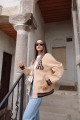 Unisex Oversize Siyah Baskılı Kolej Ceket Unisex Oversize Siyah Baskılı Kolej Ceket