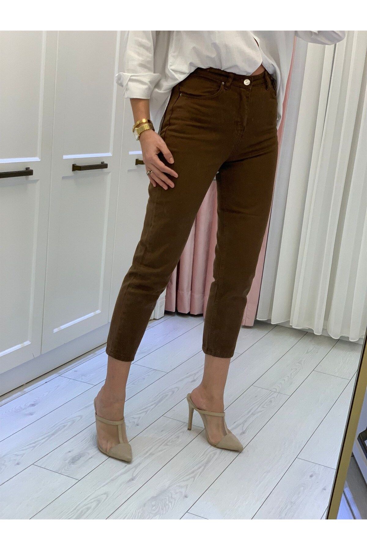 Yüksek Bel Rosa Yüksek Bel Mom Jean-Kahve Yüksek Bel Rosa Yüksek Bel Mom Jean-Kahve