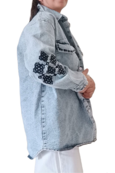 Zade Consept Taşlanmış Oversize Kot Ceket Zade Consept Taşlanmış Oversize Kot Ceket