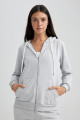 Regular Fit Kapüşonlu Ince Sweatshirt Kumaşı Hırka Regular Fit Kapüşonlu Ince Sweatshirt Kumaşı Hırka