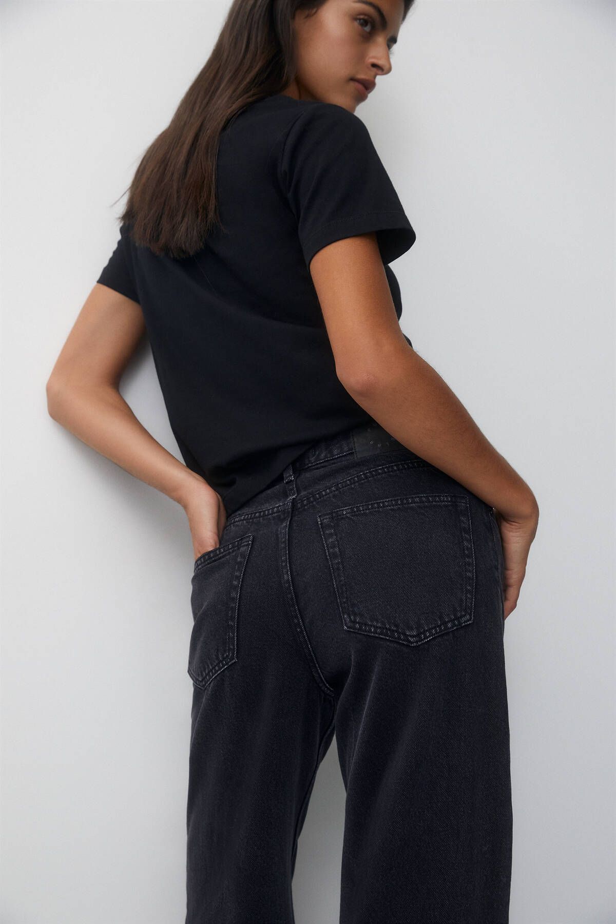 Yüksek bel geniş paça jean Yüksek bel geniş paça jean