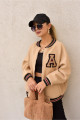 Unisex Oversize Siyah Baskılı Kolej Ceket Unisex Oversize Siyah Baskılı Kolej Ceket