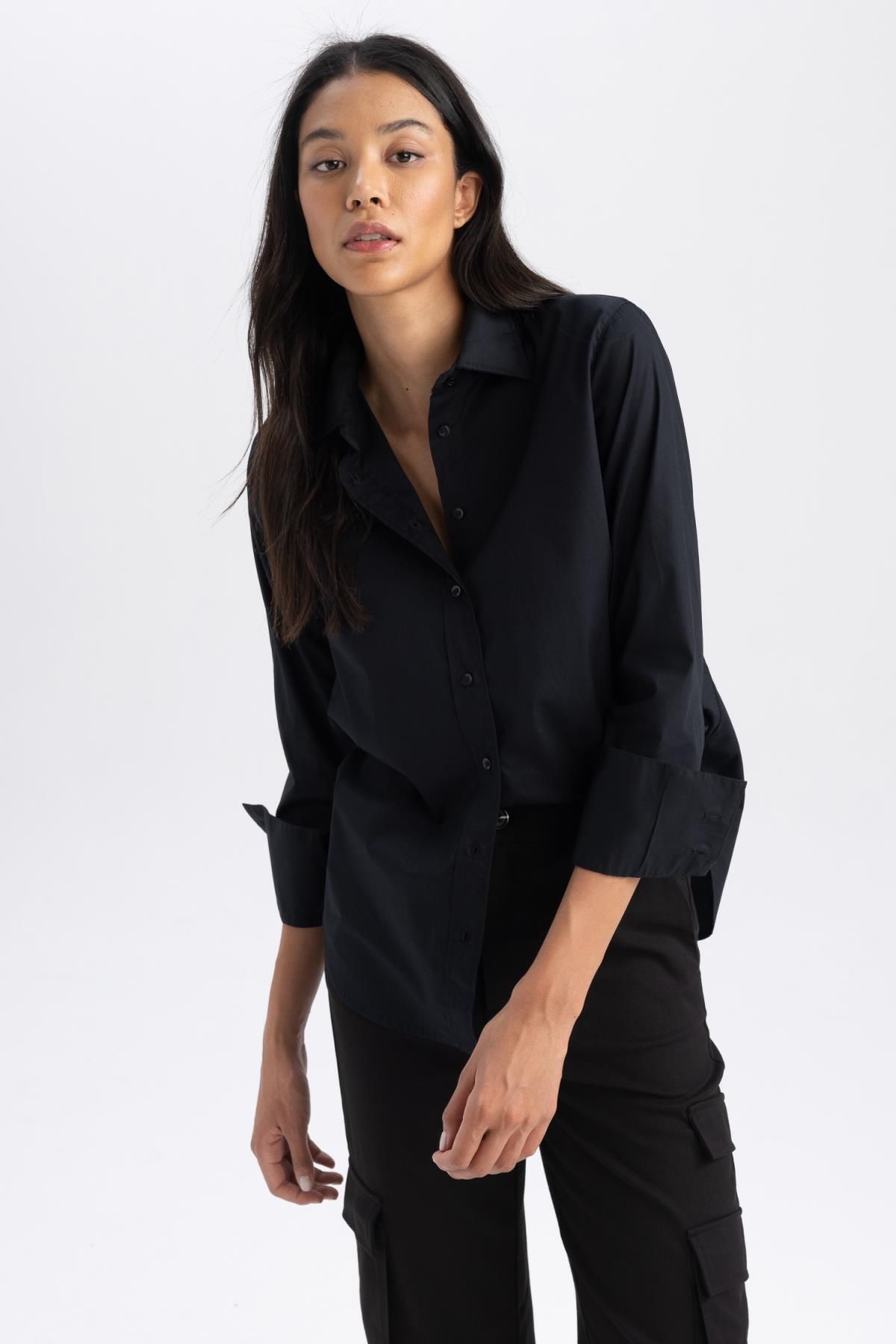 Oversize Geniş Kalıp Poplin Uzun Kollu %100 Pamuk Gömlek T8735az23au Oversize Geniş Kalıp Poplin Uzun Kollu %100 Pamuk Gömlek T8735az23au