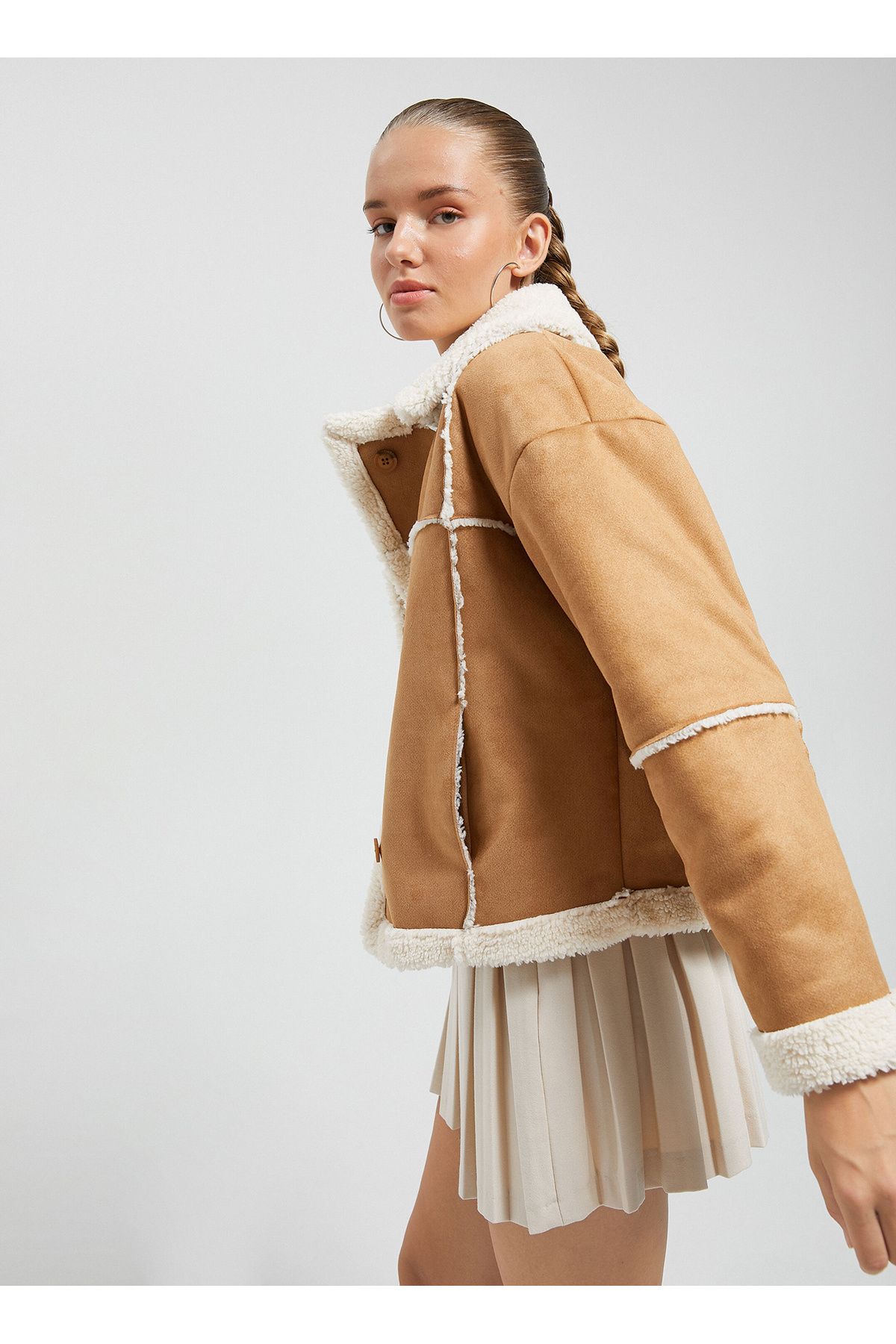 Standart Deve Tüyü Kadın Ceket 4WAL20120IW Standart Deve Tüyü Kadın Ceket 4WAL20120IW