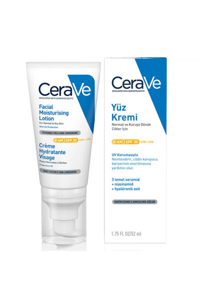 B3 Vitaminli SPF30 Güneş Korumalı Nemlendirici Krem 50ml B3 Vitaminli SPF30 Güneş Korumalı Nemlendirici Krem 50ml