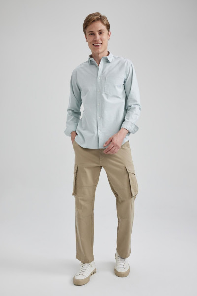 Regular Fit Oxford Cepli Basic Düz Uzun Kollu Gömlek A4639ax23au Regular Fit Oxford Cepli Basic Düz Uzun Kollu Gömlek A4639ax23au