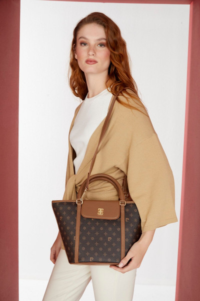 Kahve Monogram Kadın Omuz Çantası 05PO23Y1717 Kahve Monogram Kadın Omuz Çantası 05PO23Y1717