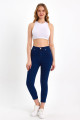 Toparlayıcı Kumaş Yüksek Bel Mavi Skinny Jean Toparlayıcı Kumaş Yüksek Bel Mavi Skinny Jean