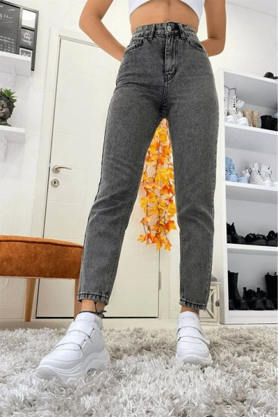 Maria Kadın Füme Süper Yüksek Bel Comfort Likralı Mom Kot Pantalon Jeans Maria Kadın Füme Süper Yüksek Bel Comfort Likralı Mom Kot Pantalon Jeans