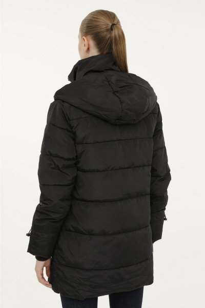 W-SN36 KARINA COAT 2PR Siyah Kadın Uzun Kaban W-SN36 KARINA COAT 2PR Siyah Kadın Uzun Kaban