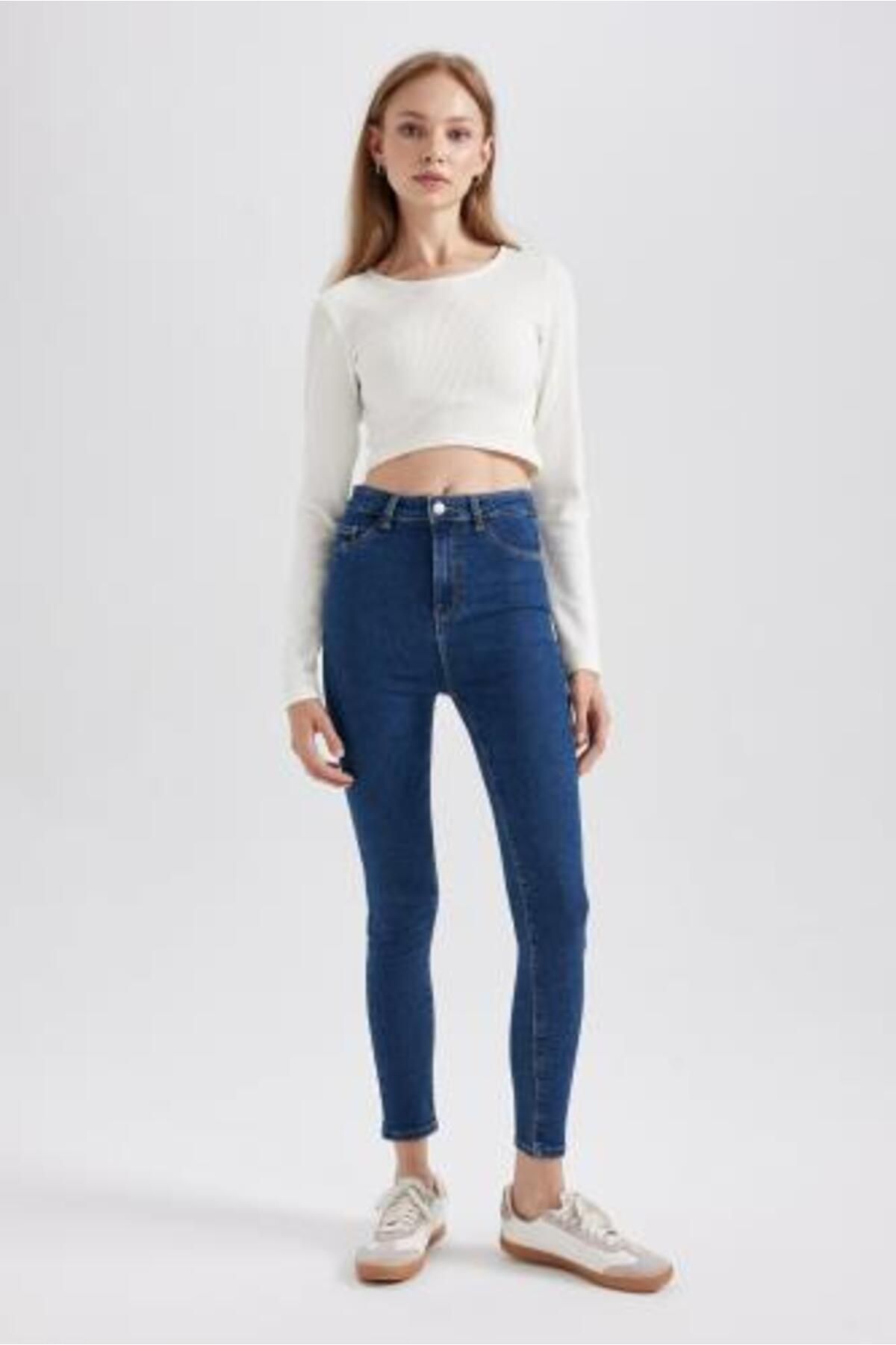 Yüksek Bel Bilek Boy Jegging Jean Pantolon A5823ax23au Yüksek Bel Bilek Boy Jegging Jean Pantolon A5823ax23au