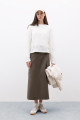 Regular Fit Gabardin Maxi Etek Regular Fit Gabardin Maxi Etek