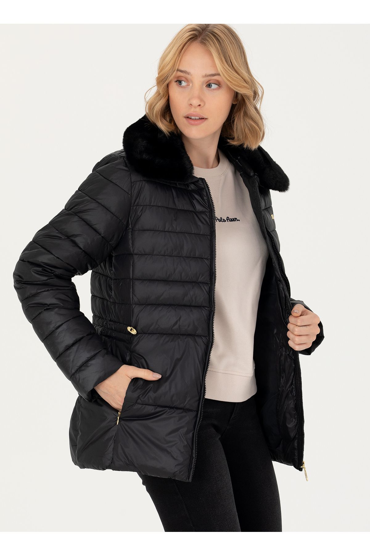 U.S. Polo Assn. Siyah Kadın Mont PAZ23K U.S. Polo Assn. Siyah Kadın Mont PAZ23K