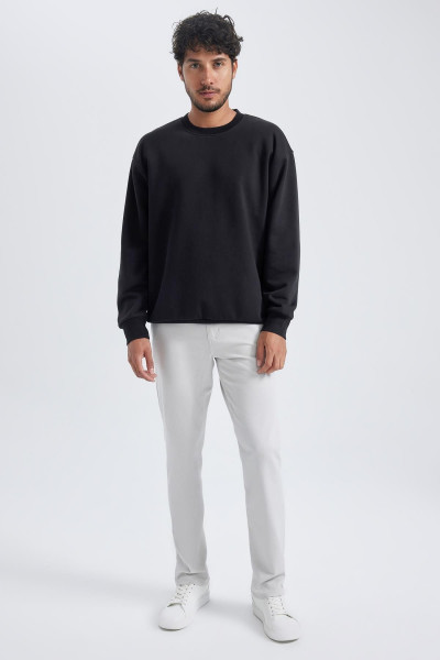 Siyah Oversize Geniş Kalıp Bisiklet Yaka Basic Düz Sweatshirt T5139az23au Siyah Oversize Geniş Kalıp Bisiklet Yaka Basic Düz Sweatshirt T5139az23au