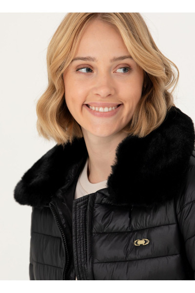 U.S. Polo Assn. Siyah Kadın Mont PAZ23K