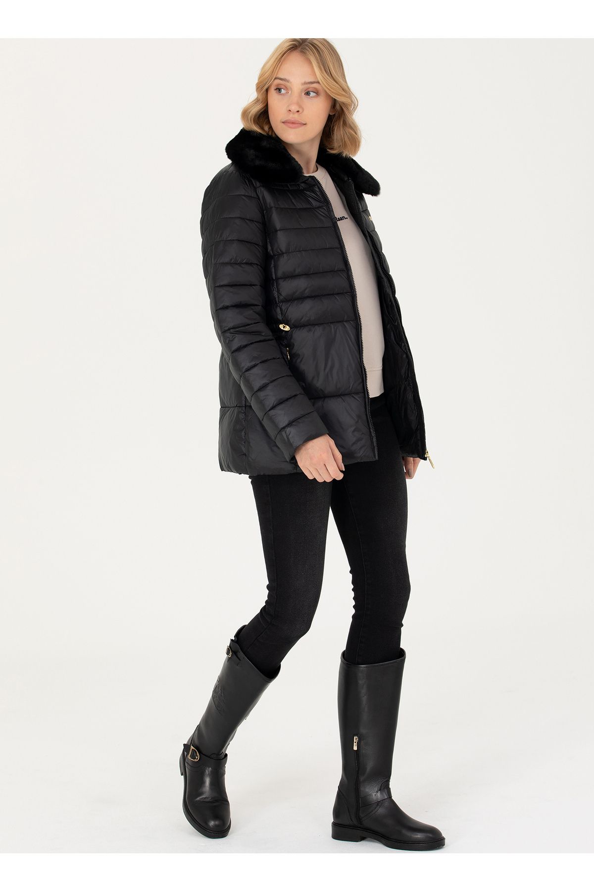 U.S. Polo Assn. Siyah Kadın Mont PAZ23K U.S. Polo Assn. Siyah Kadın Mont PAZ23K