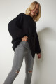 Kadın Siyah Oversize Basic Triko Kazak mx00126 Kadın Siyah Oversize Basic Triko Kazak mx00126
