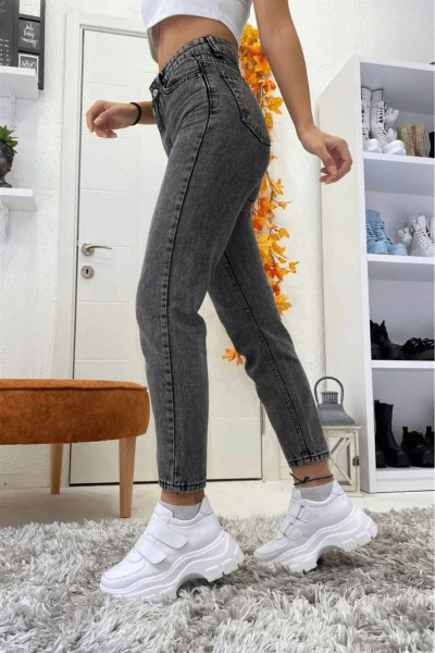 Maria Kadın Füme Süper Yüksek Bel Comfort Likralı Mom Kot Pantalon Jeans Maria Kadın Füme Süper Yüksek Bel Comfort Likralı Mom Kot Pantalon Jeans