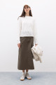 Regular Fit Gabardin Maxi Etek Regular Fit Gabardin Maxi Etek