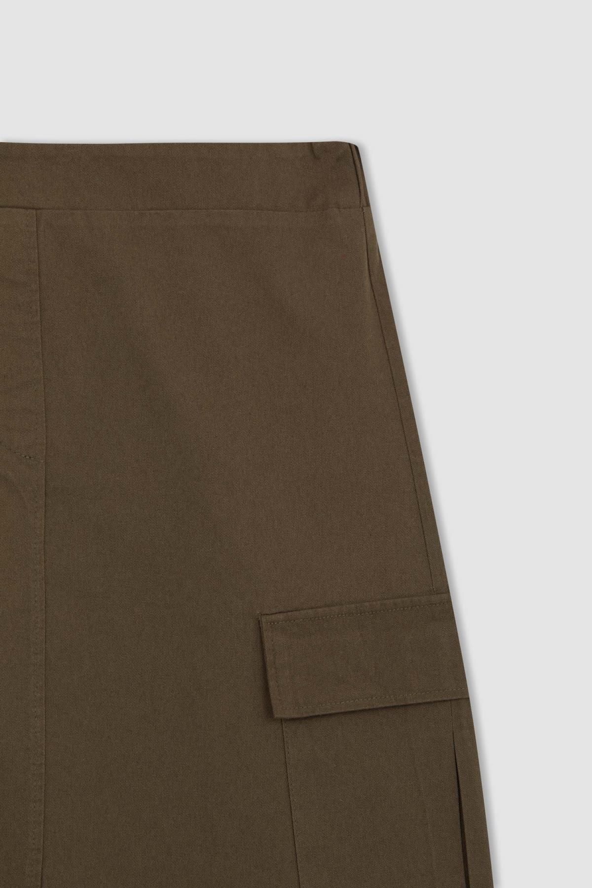 Regular Fit Gabardin Maxi Etek Regular Fit Gabardin Maxi Etek