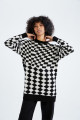 Regular Fit Bisiklet Yaka Desenli Tunik Regular Fit Bisiklet Yaka Desenli Tunik
