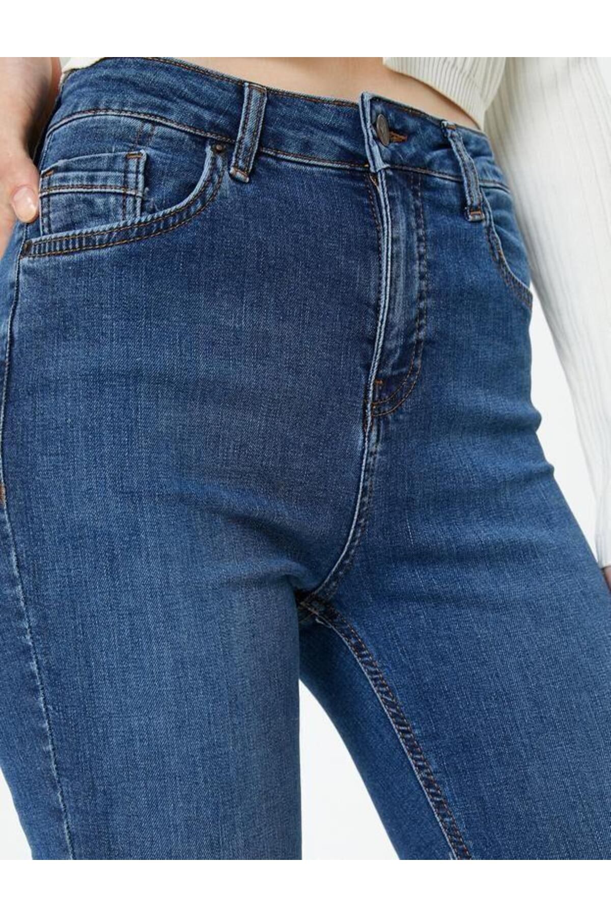 Yüksek Bel Kot Pantolon Dar Paça Dar Kesim - Carmen Jean Yüksek Bel Kot Pantolon Dar Paça Dar Kesim - Carmen Jean