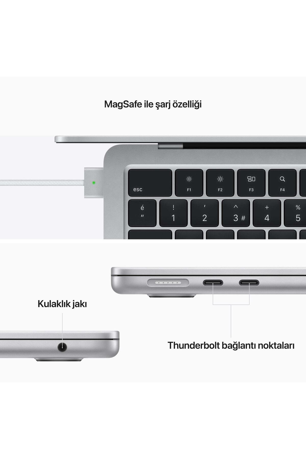 Macbook Air 13.6" M2 8c Cpu 10c Gpu 8 Gb 512 Gb Ssd Gümüş Mly03tu/a Macbook Air 13.6" M2 8c Cpu 10c Gpu 8 Gb 512 Gb Ssd Gümüş Mly03tu/a