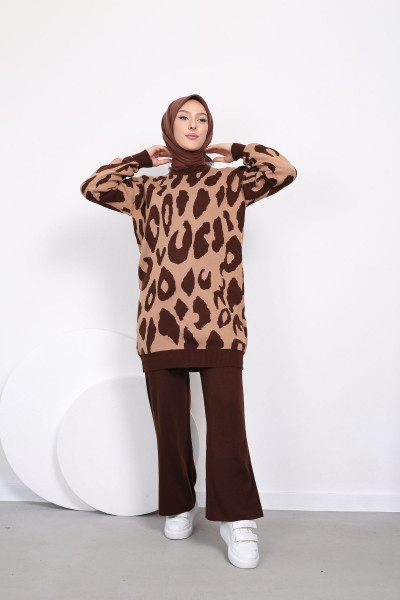 Leeopar Desen Triko Takım