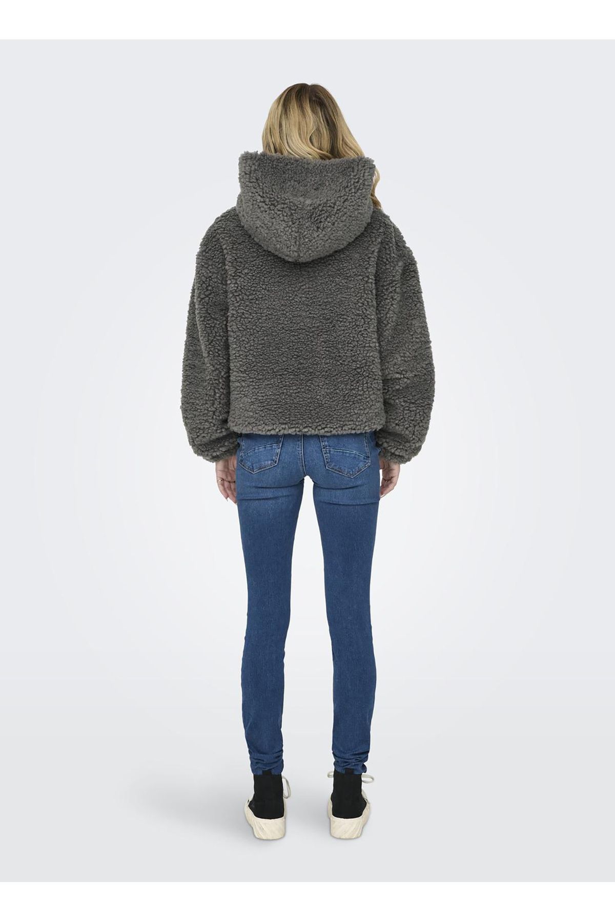 Normal Gümüş Kadın Ceket ONLELLIE SHERPA HOODED JACKET CC O Normal Gümüş Kadın Ceket ONLELLIE SHERPA HOODED JACKET CC O