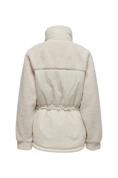 Krem Kadın Mont ONLARIANNA PADDED MIX TEDDY JACKET Krem Kadın Mont ONLARIANNA PADDED MIX TEDDY JACKET