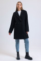 Kadın Siyah Kruvaze Yaka Çift Cepli Astarlı Oversize Buklet Kaban Kadın Siyah Kruvaze Yaka Çift Cepli Astarlı Oversize Buklet Kaban