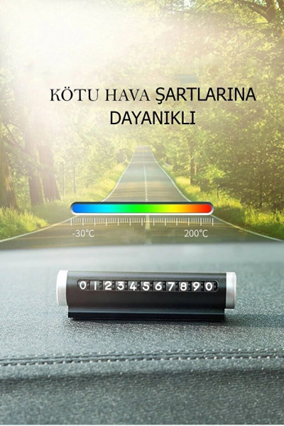 HaYas Oto Aksesuar Metal Kasa Numara Çevirmeli Araç İçi Telefon Numaratör Park Numarası Parkmatik Araba Numaratör
