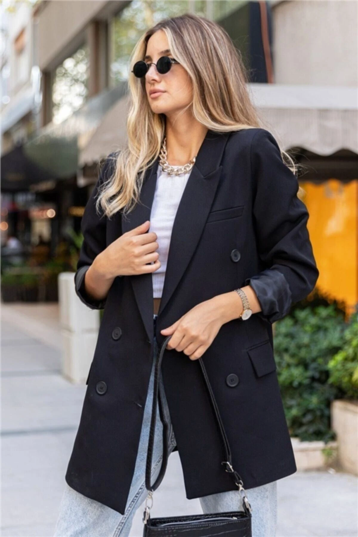 Kadın Siyah Blazer Ceket Kadın Siyah Blazer Ceket